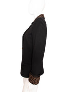 Versace Couture Black Cashmere Fur Long Sleeve Jacket