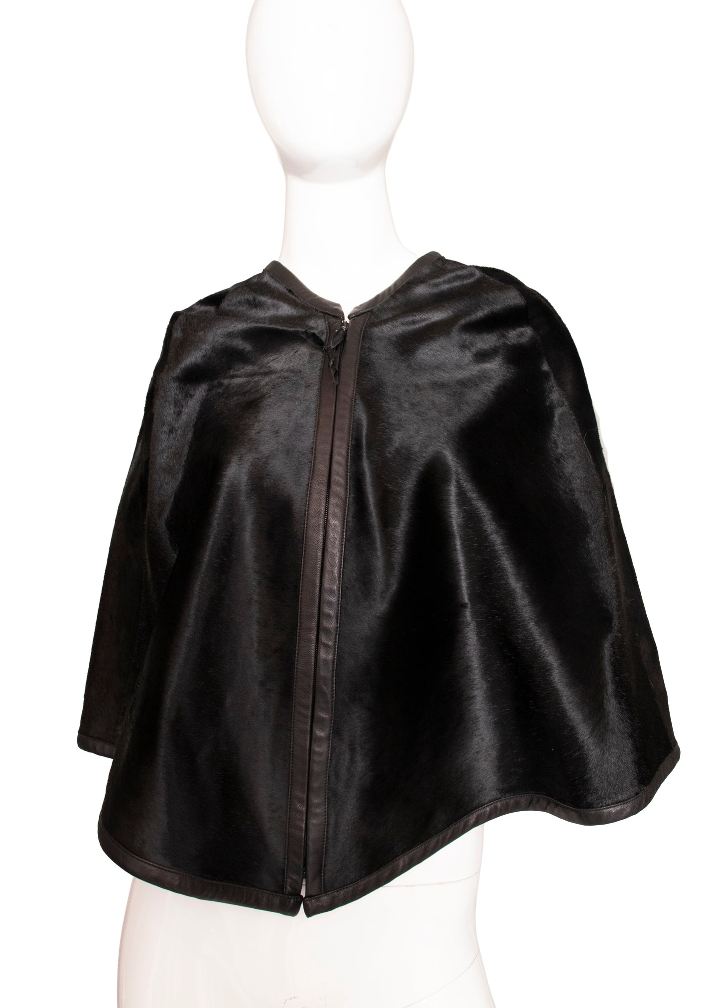 Black Pony Hair Poncho