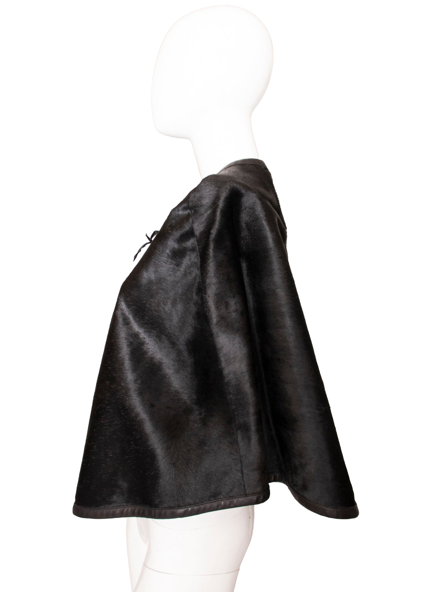 Black Pony Hair Poncho