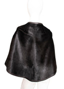 Black Pony Hair Poncho