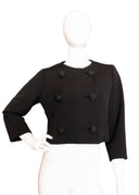 Balenciaga Black Wool 3/4 Sleeve Jacket