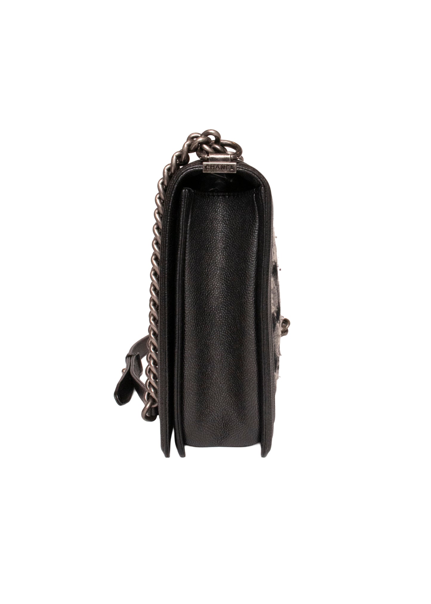 Chanel Check Boy 25 Coco Mark Chain Bag