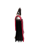 Roberta di Camerino Red and Black Velvet Leather Top Handle Handbag