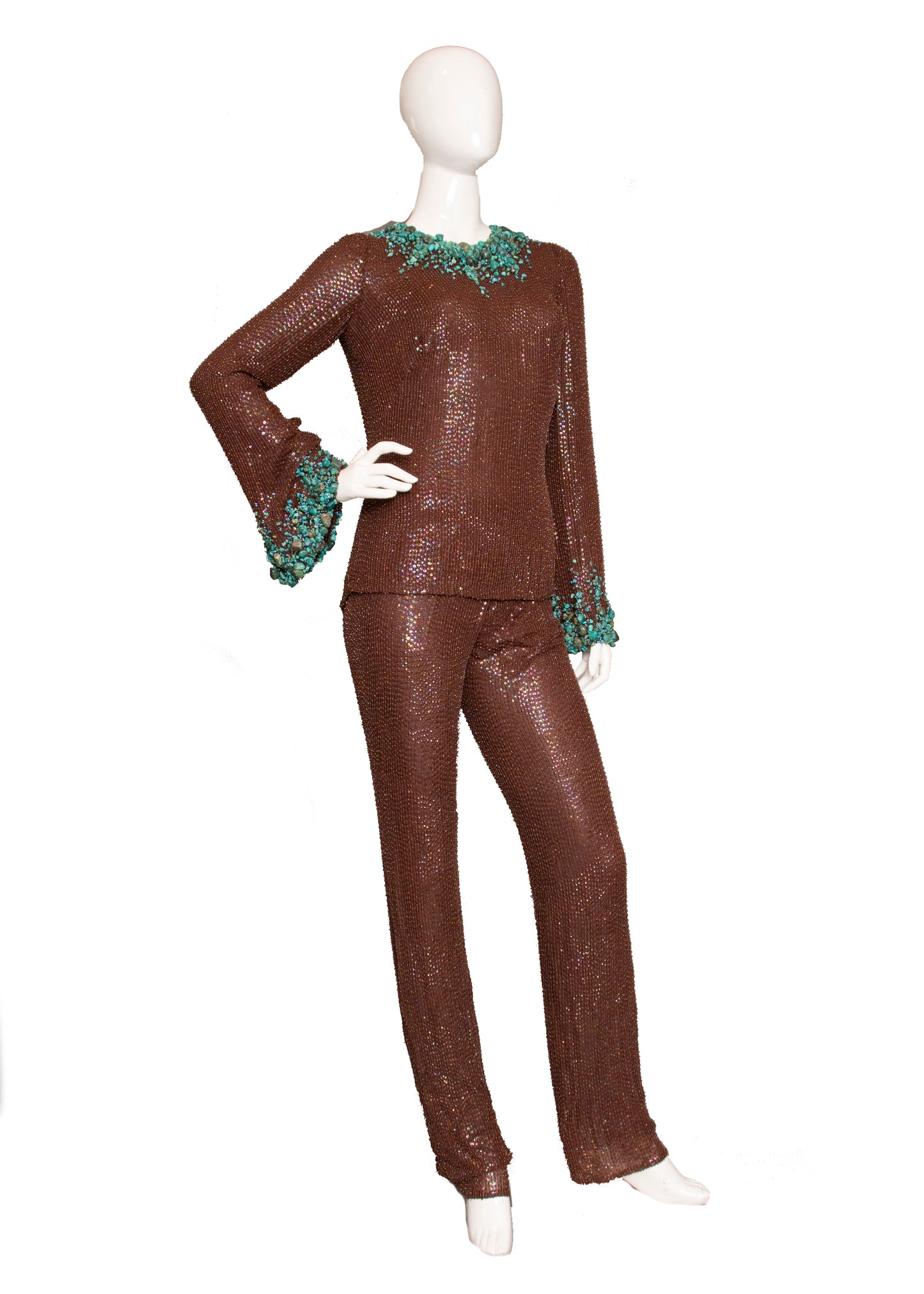 Mark Zunino Turquoise Pant Set