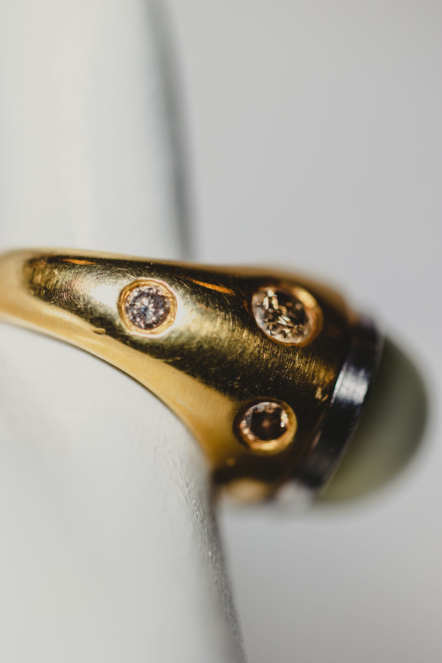 Moonstone & Diamond Gold Ring