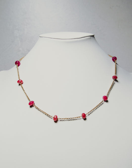 Ruby Necklace in Gold
