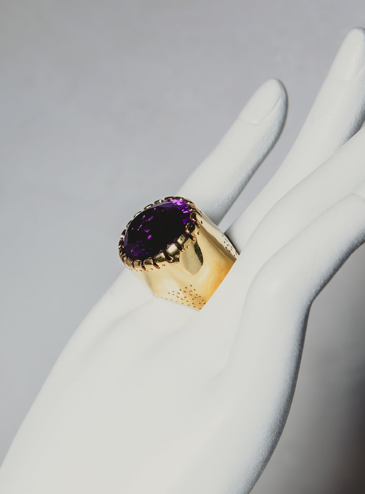 Amethyst & Gold Cocktail Ring