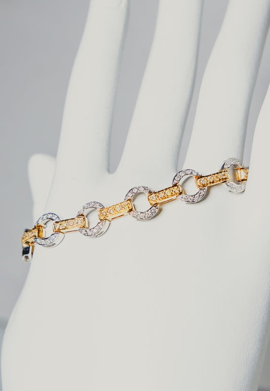 Two-Tone Gold & Diamond Bracelet