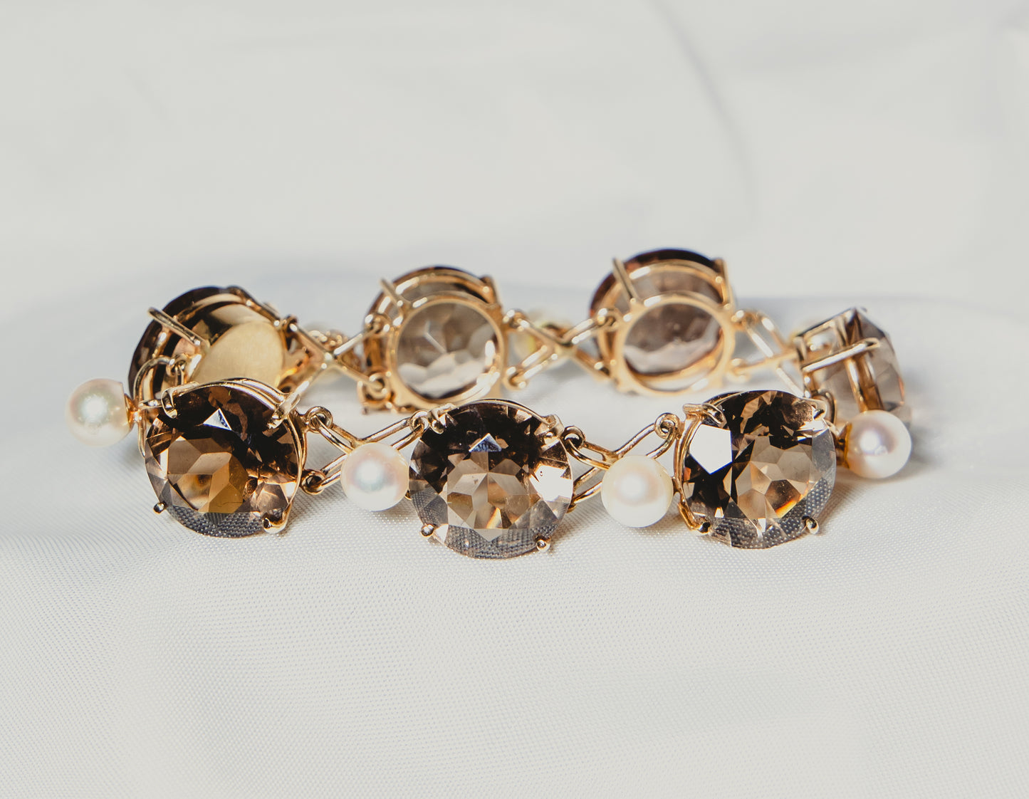 Smoky Quartz & Pearl Bracelet