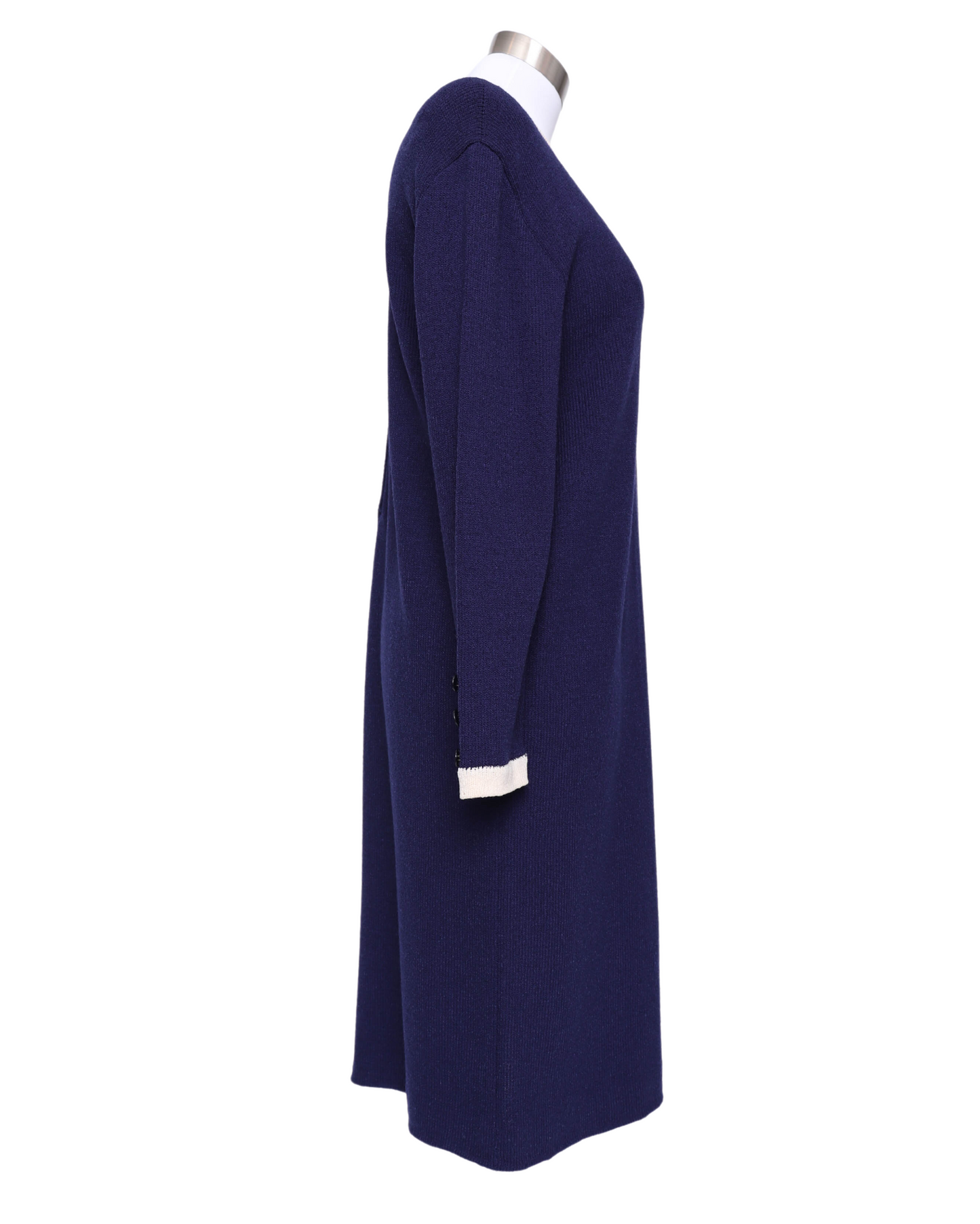 90's Carolina Herrera Navy Blue Sweater Dress L/XL