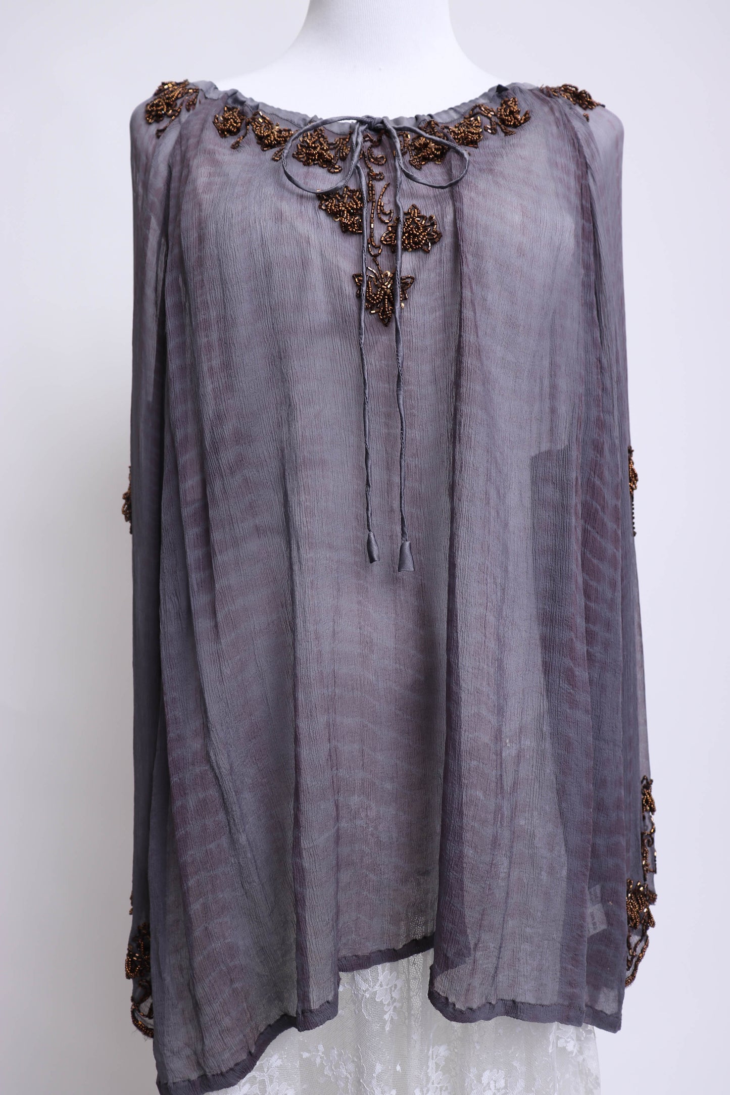 00's Silk Peasant Blouse M/L/XL