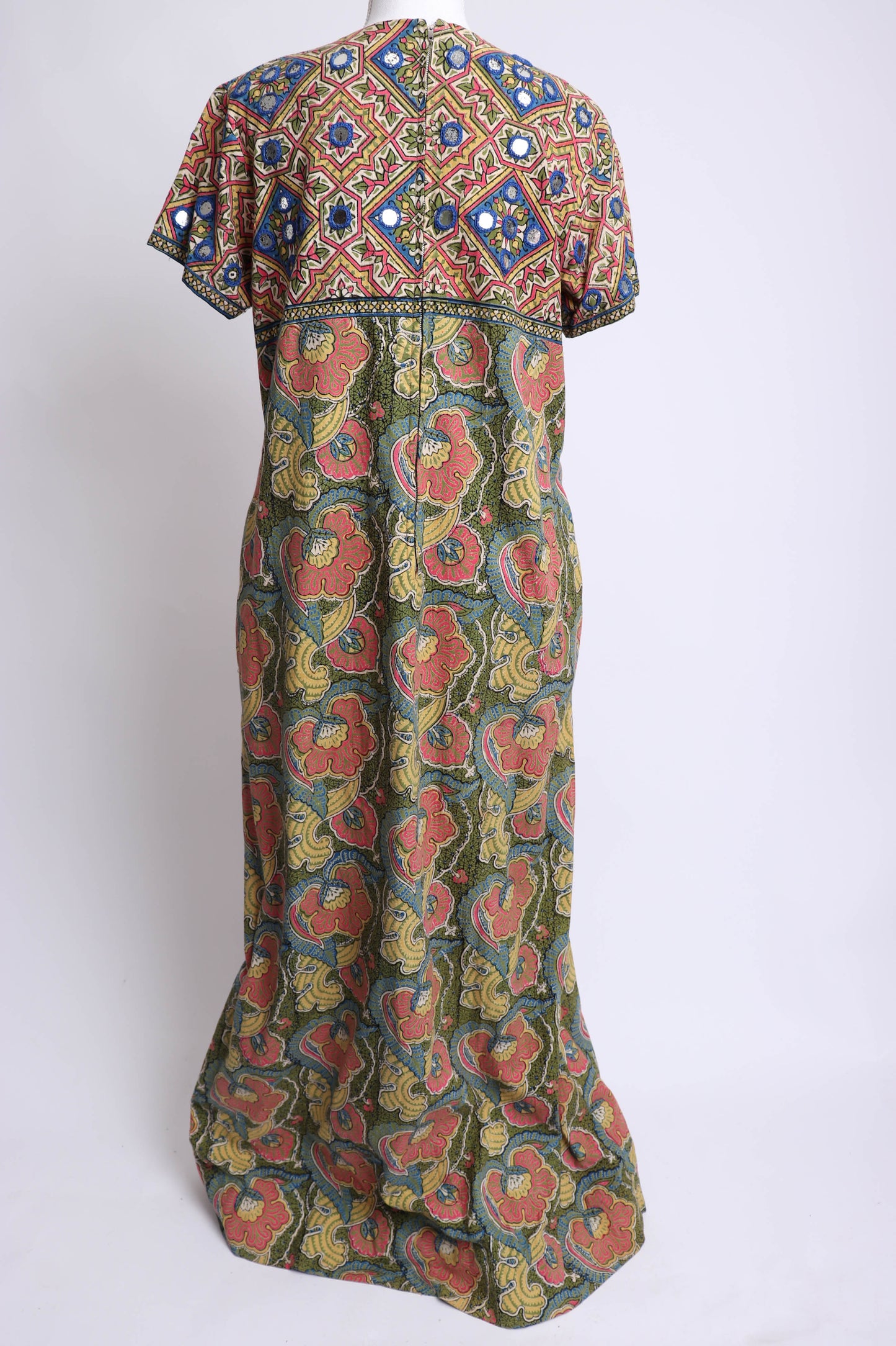 60's Batik Maxi Dress L/XL
