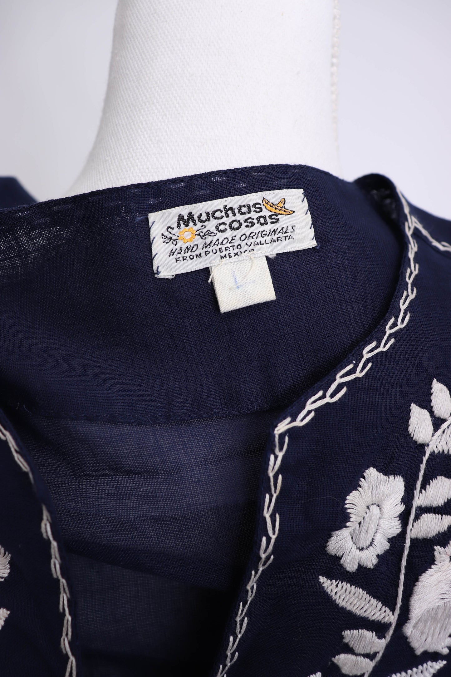 60's Blue Cotton Tunic M/L