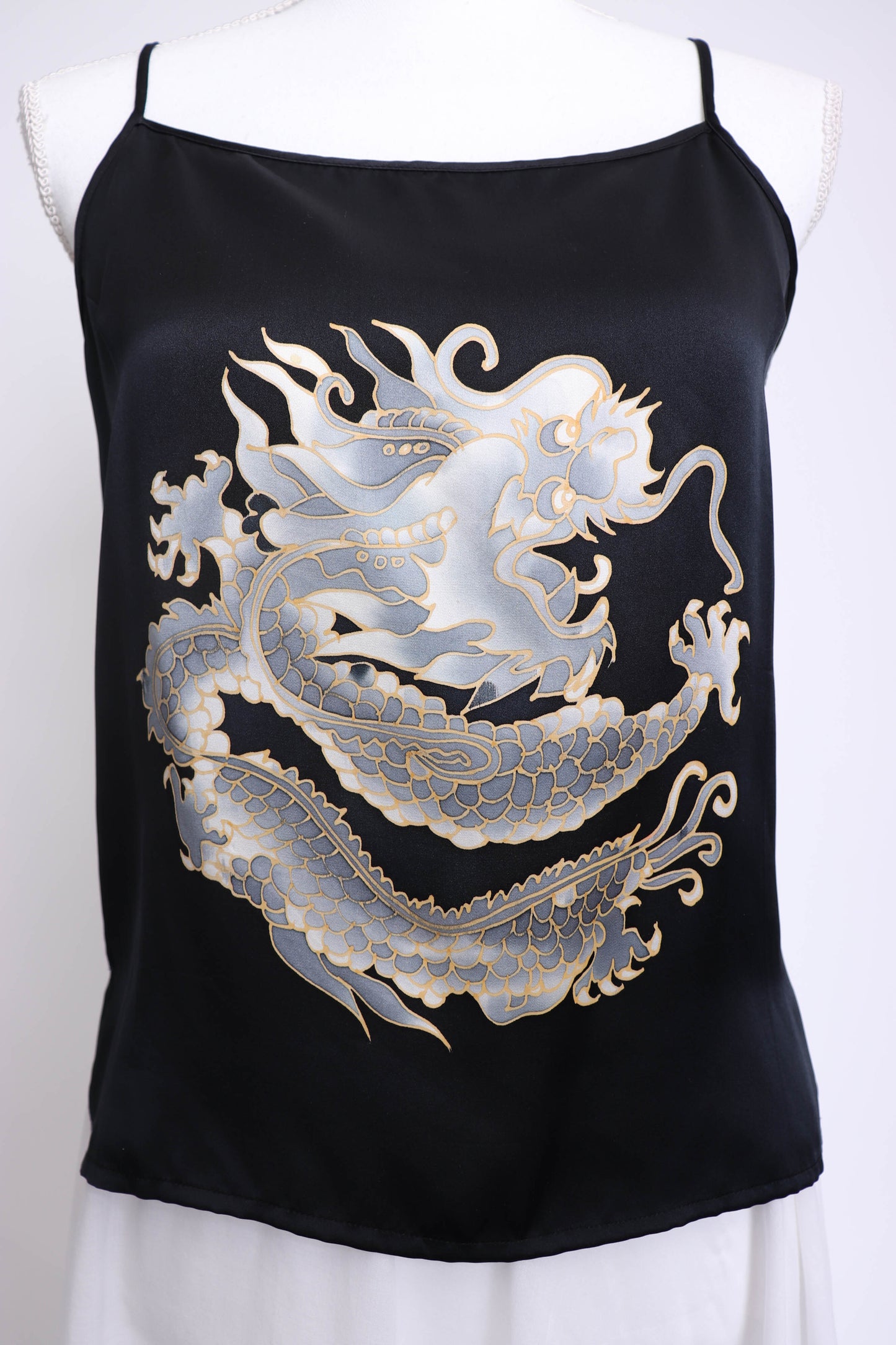 80's Silk Dragon Tank Top S/M