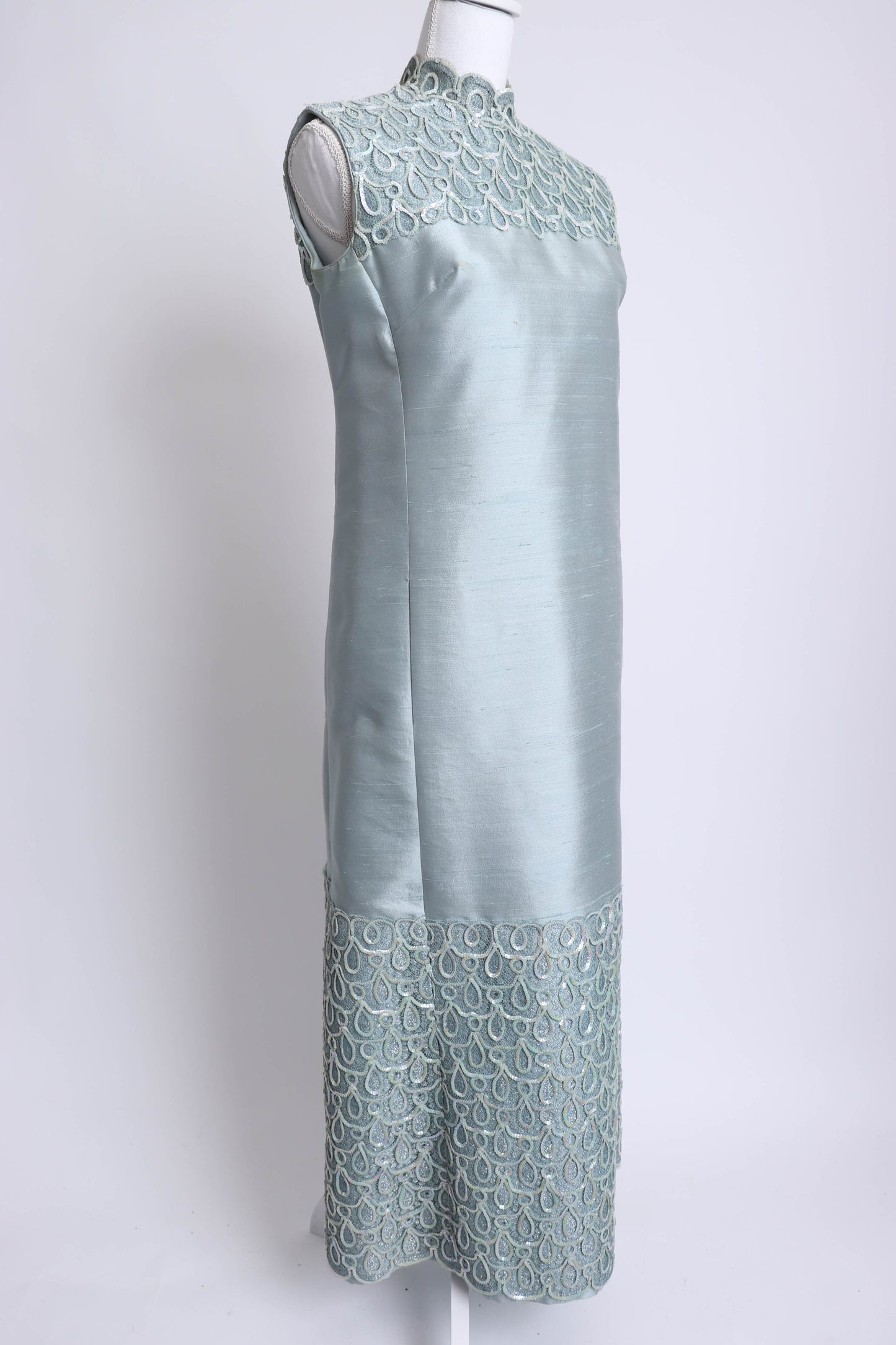 60's Silk Tunic Dress M