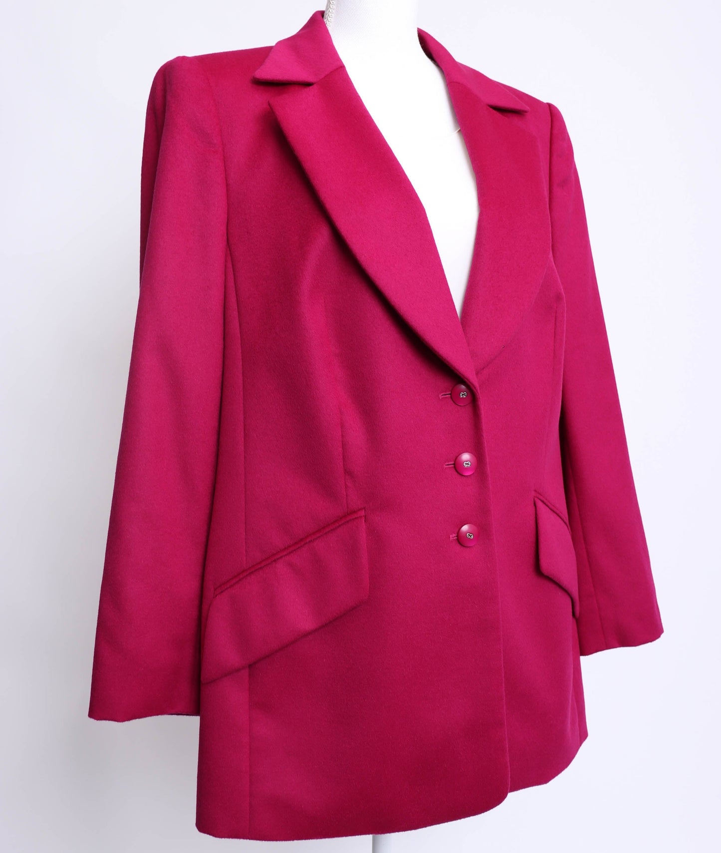 90's Escada Fuchsia Angora Blazer L/XL