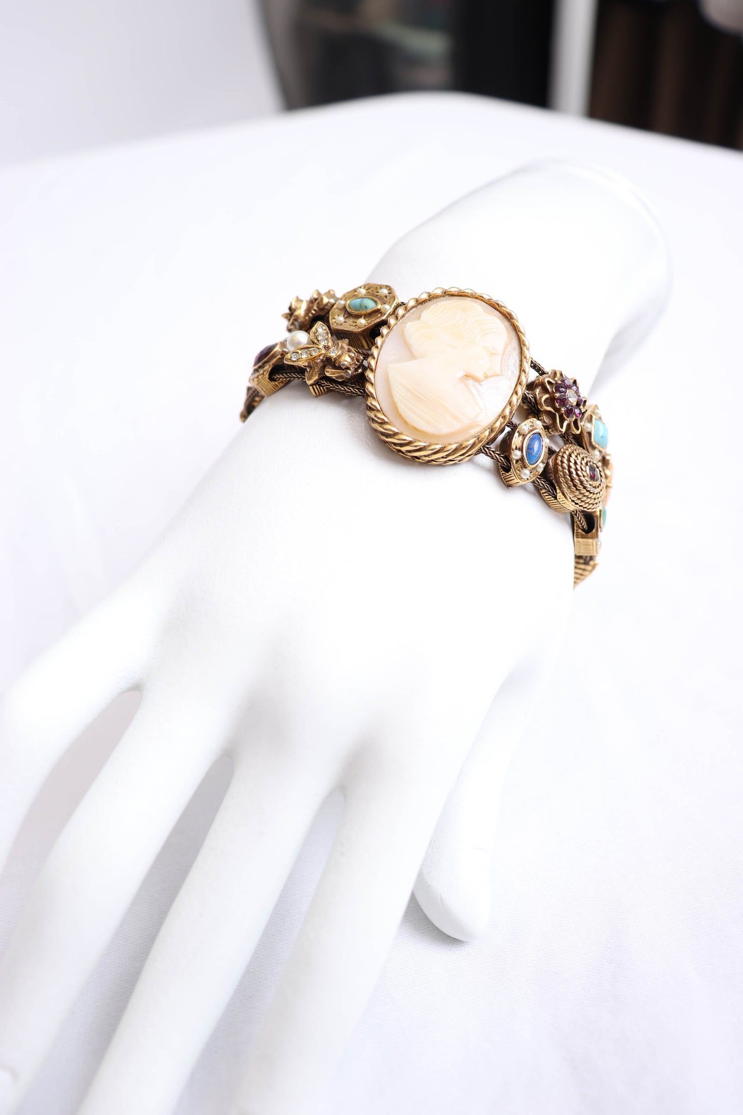 60's Goldette Slider Charm Bracelet