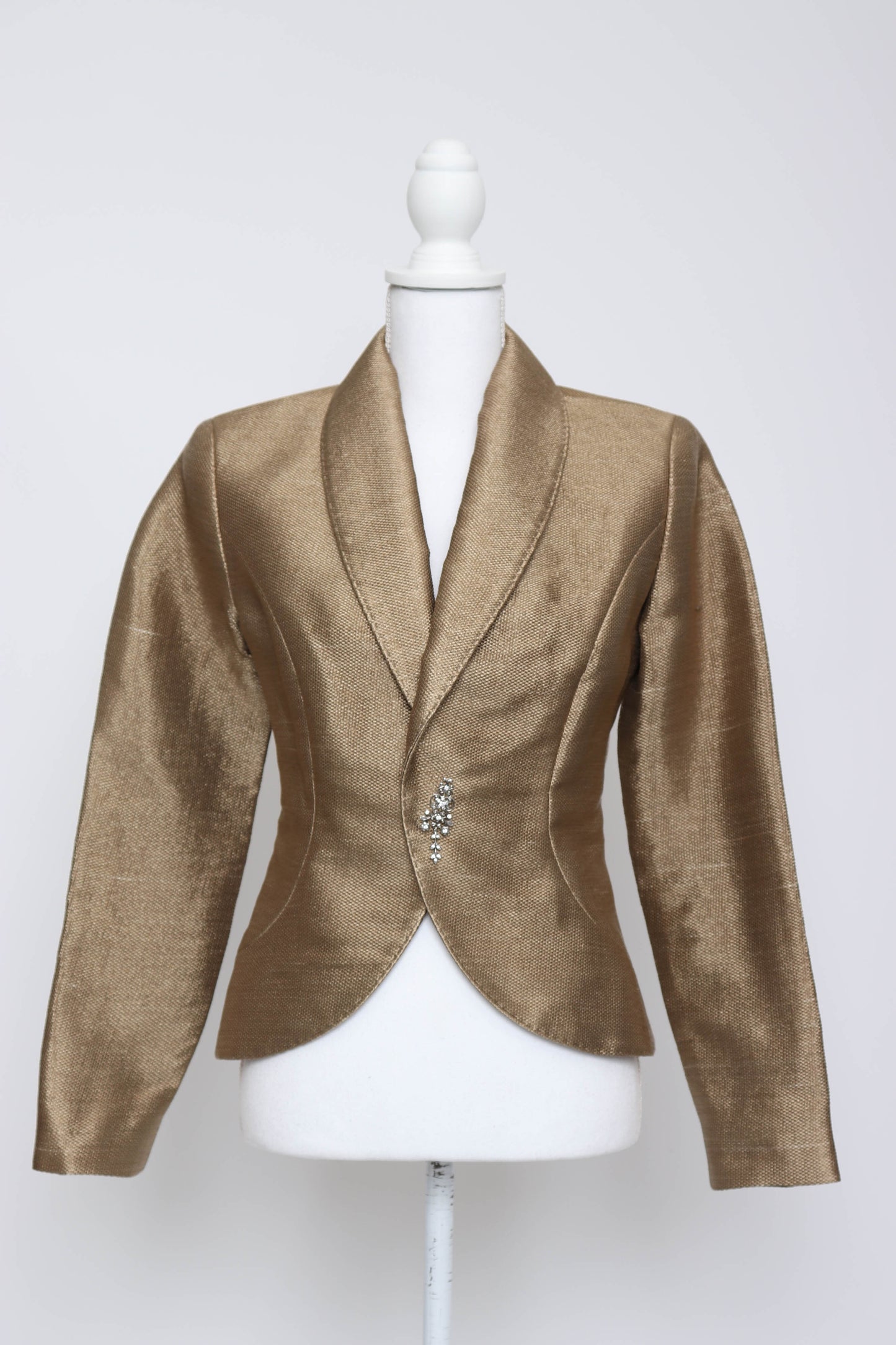 00's Pamela Dennis Couture Gold Blazer M