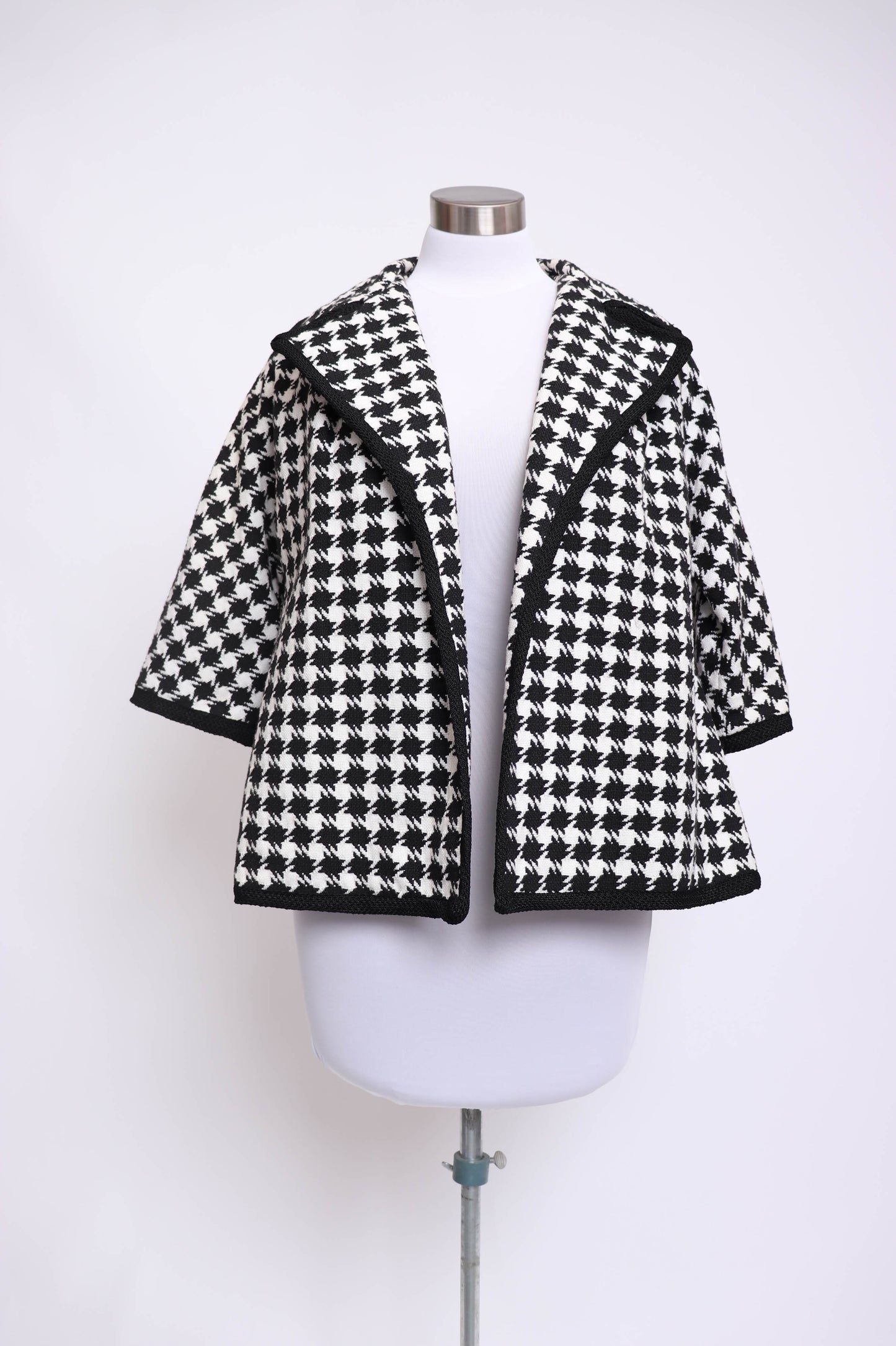 60's Houndstooth Short Jacket L/XL