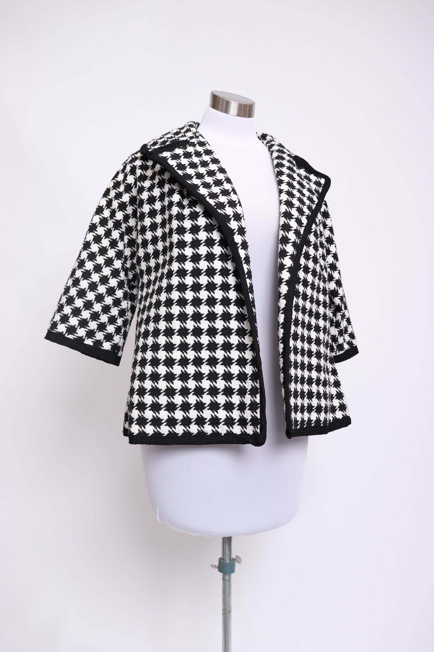 60's Houndstooth Short Jacket L/XL