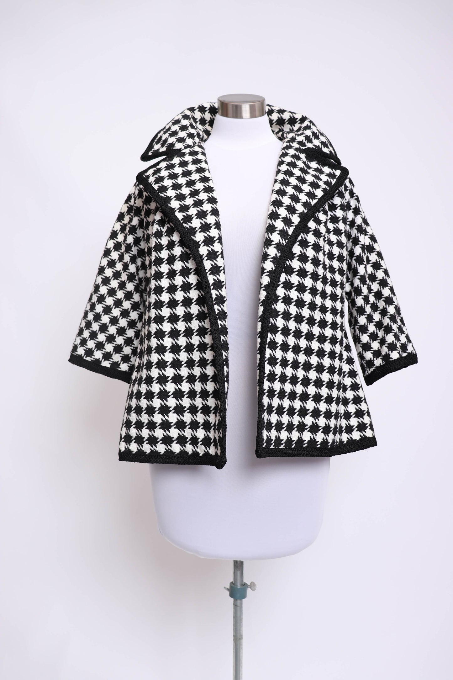 60's Houndstooth Short Jacket L/XL