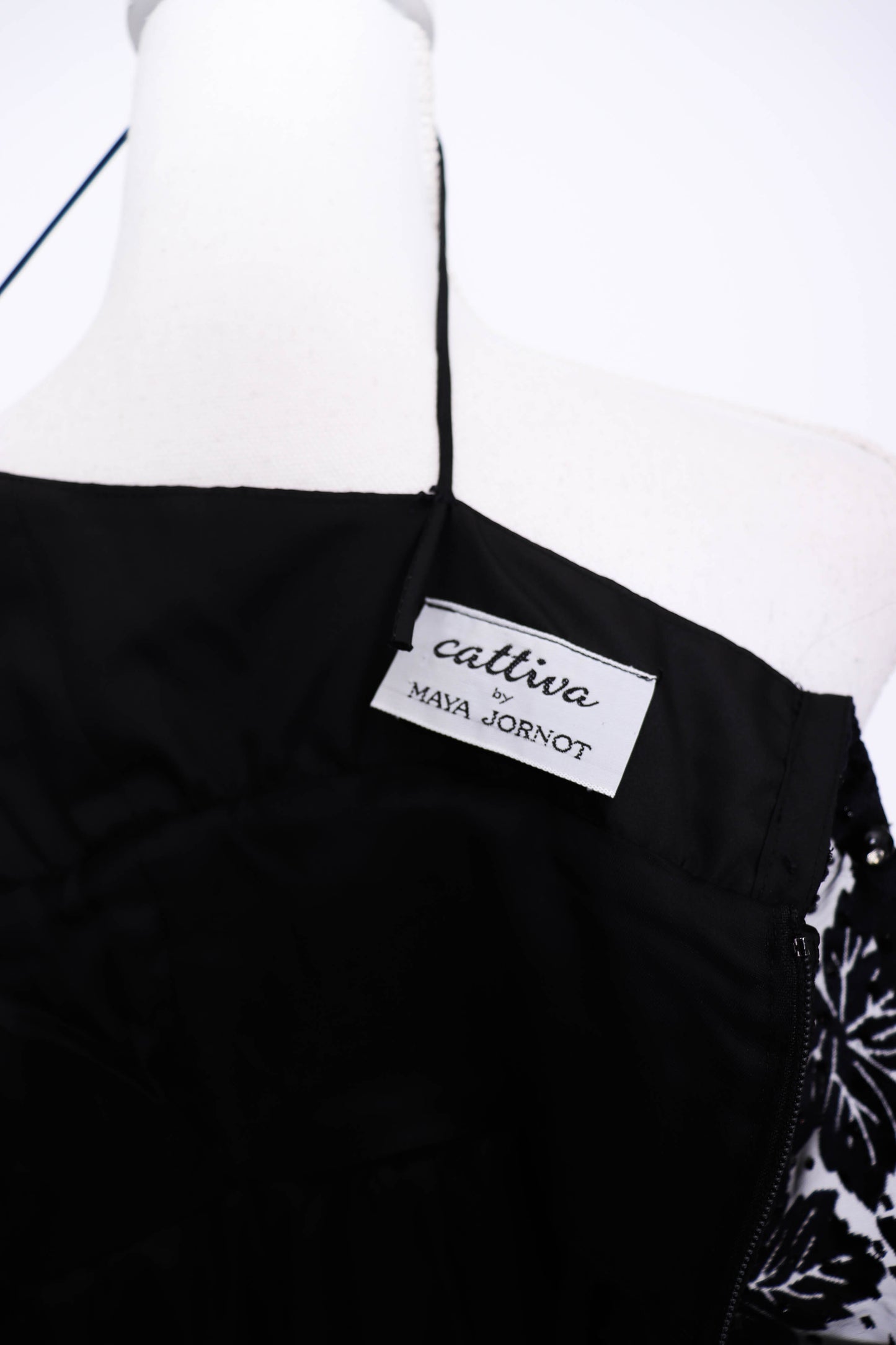 80's Black Taffeta Dress XS