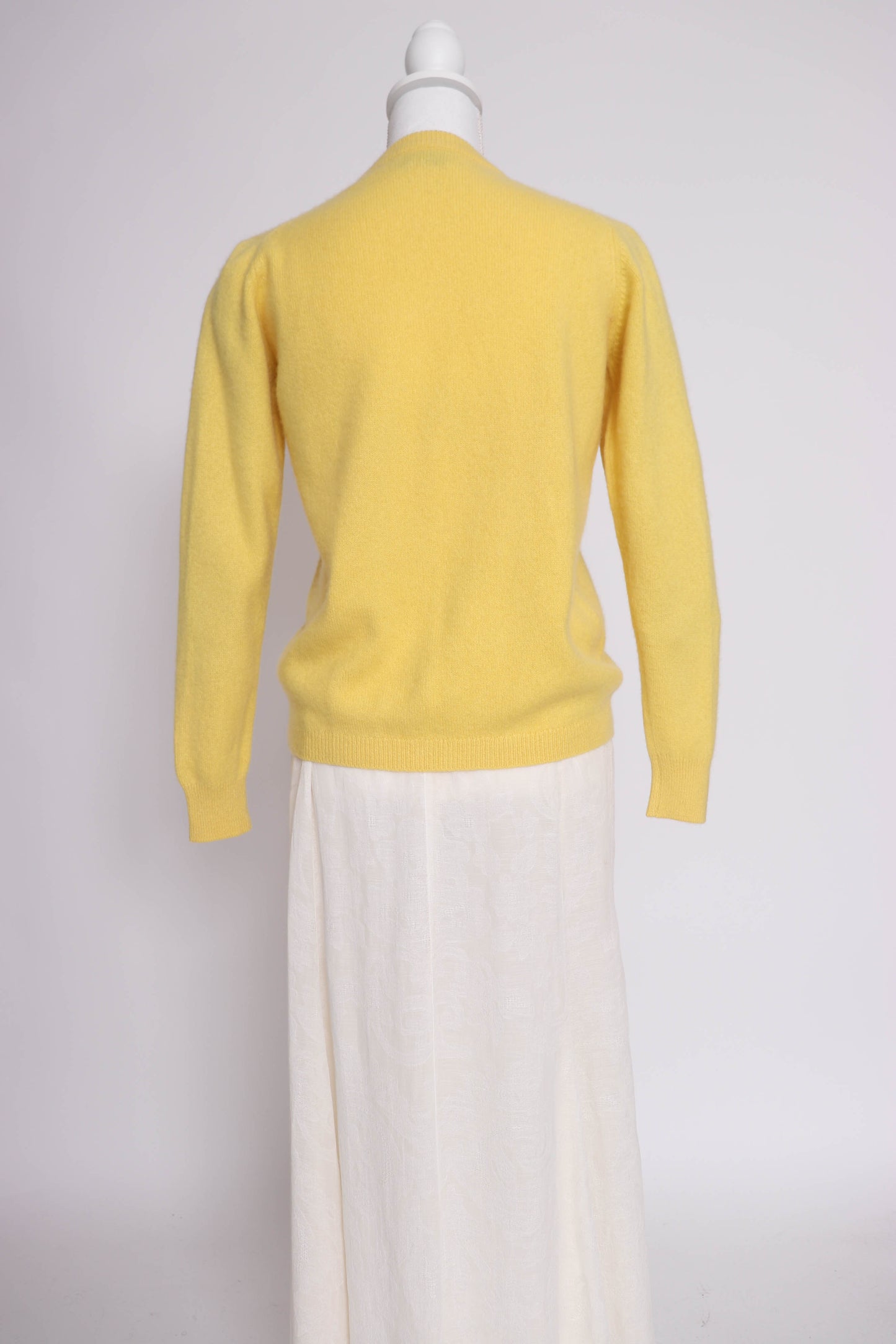 70's Golden Yellow Cashmere Cardigan S
