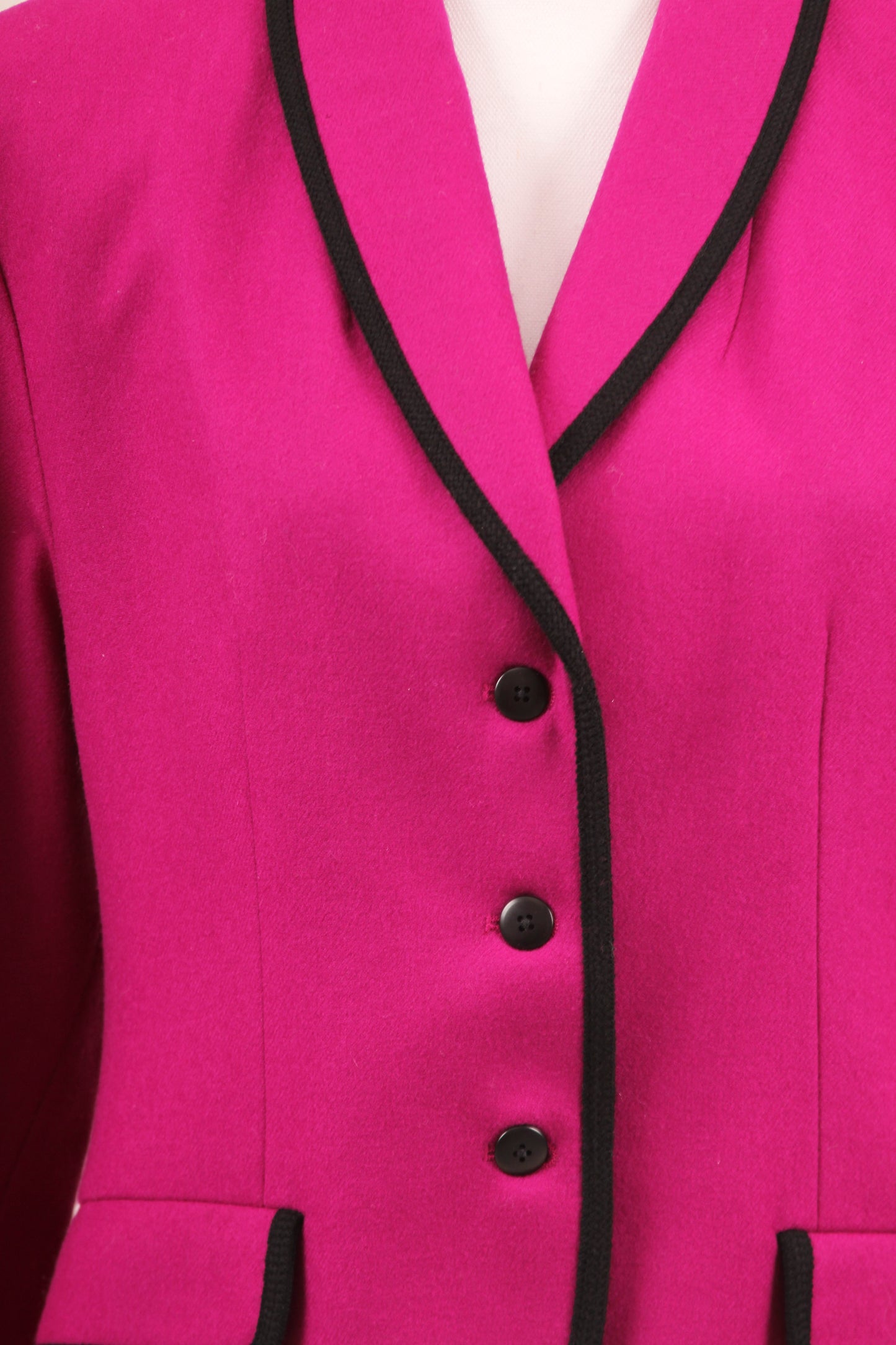 80's Jaeger Fuchsia Wool Blazer M/L