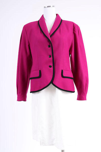 80's Jaeger Fuchsia Wool Blazer M/L