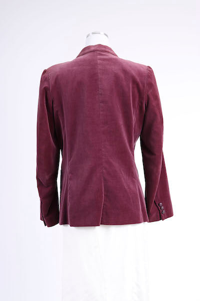 80's Garnet Velveteen Blazer M/L