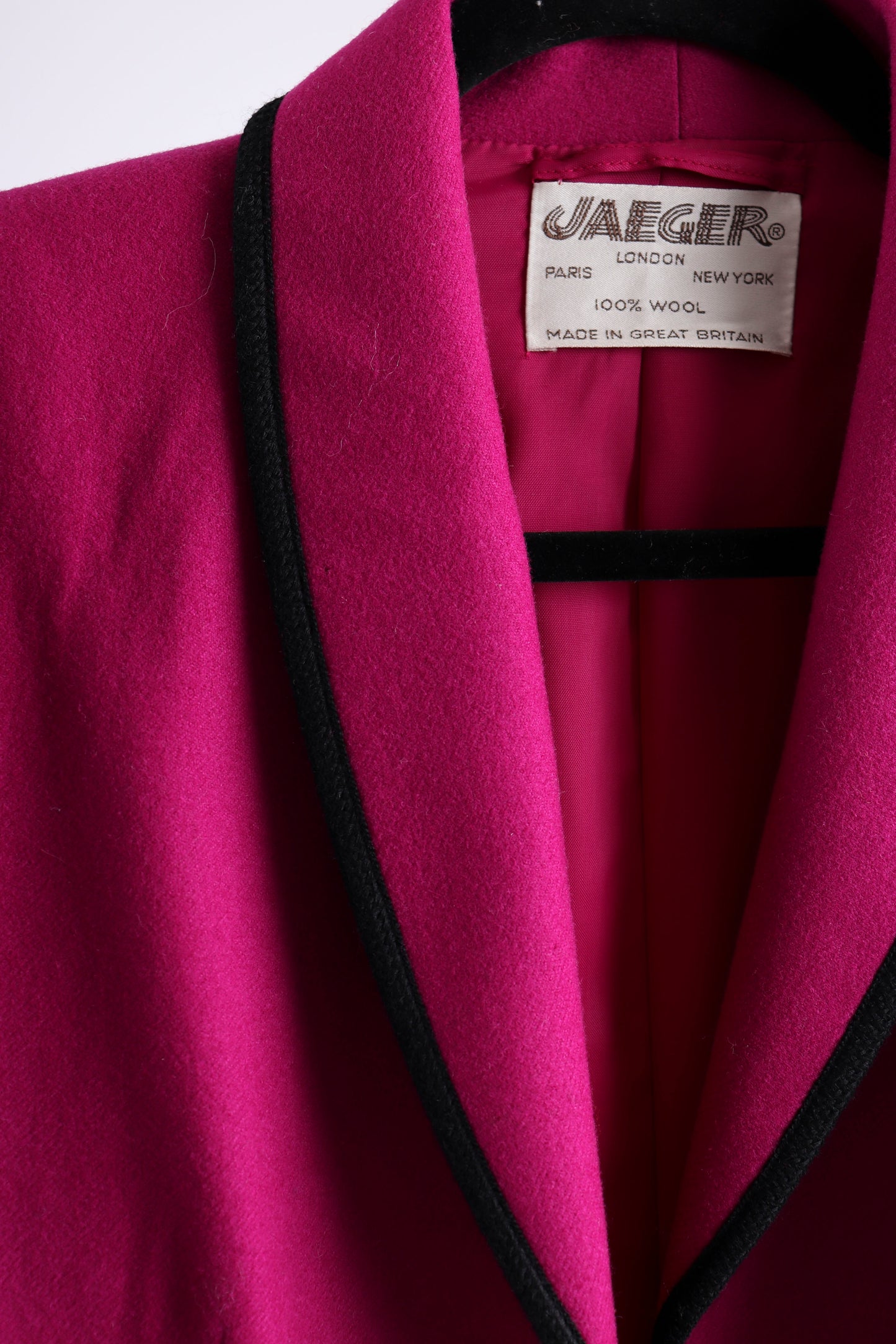 80's Jaeger Fuchsia Wool Blazer M/L