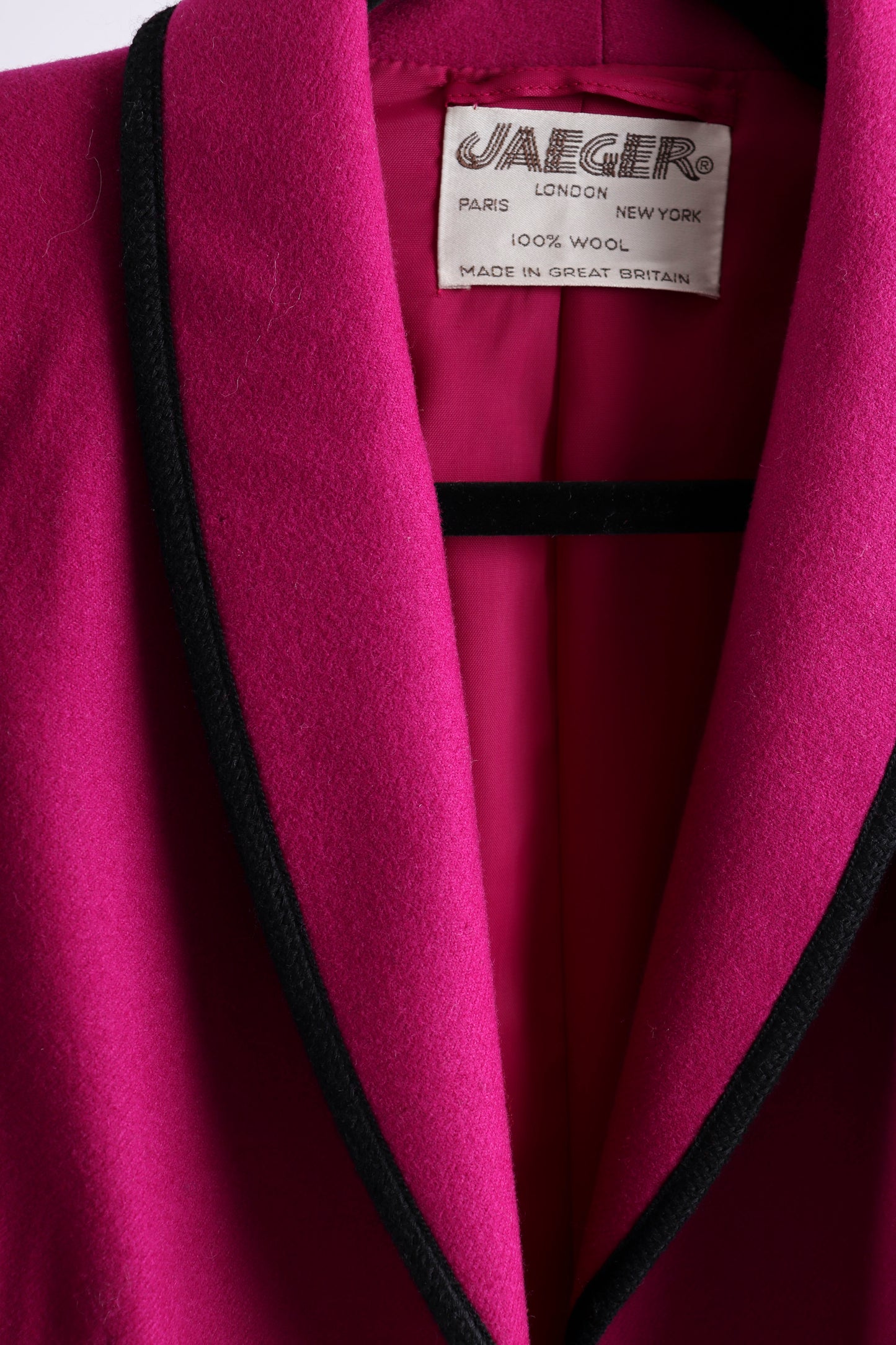 80's Jaeger Fuchsia Wool Blazer M/L