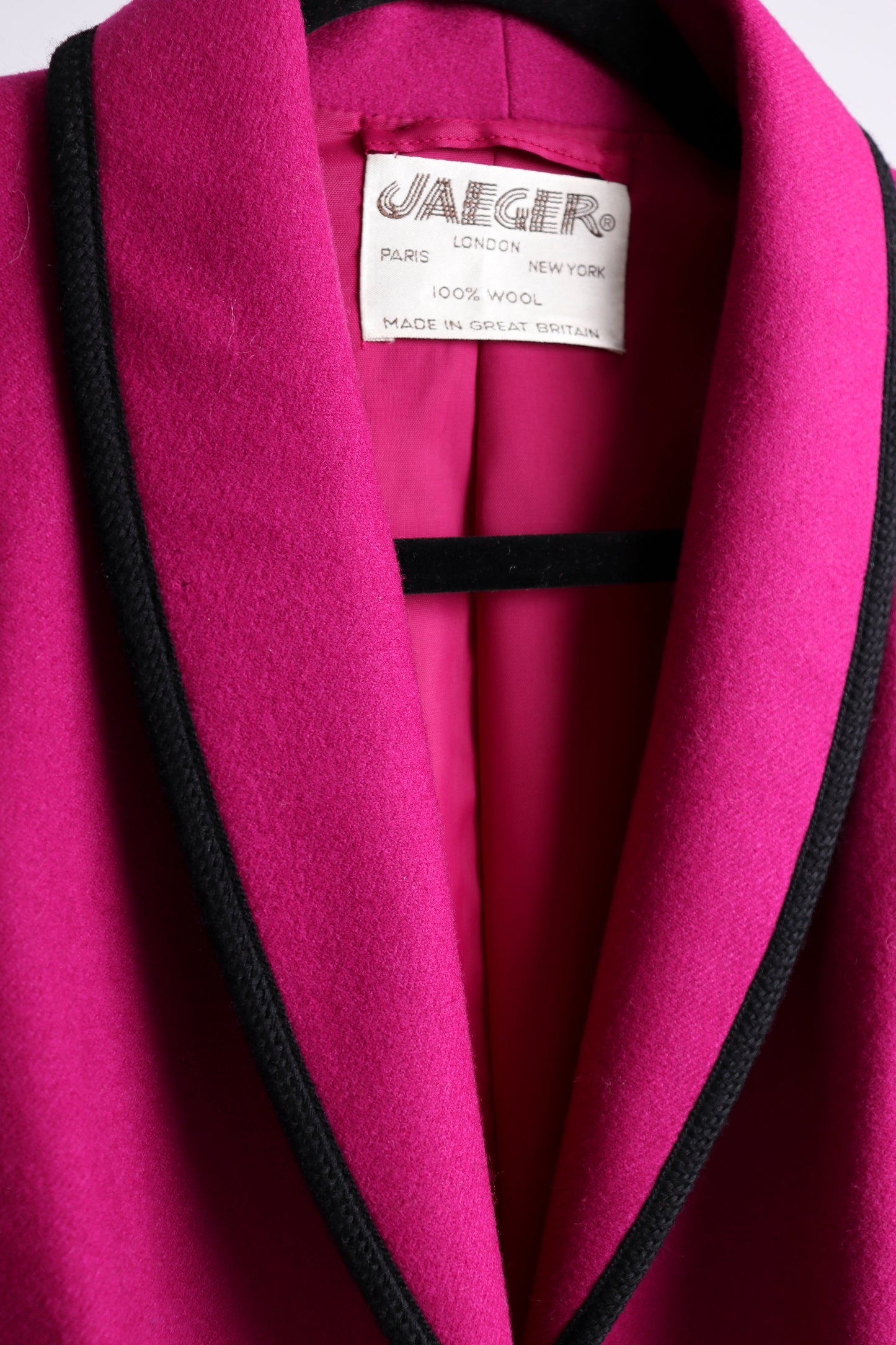 80's Jaeger Fuchsia Wool Blazer M/L