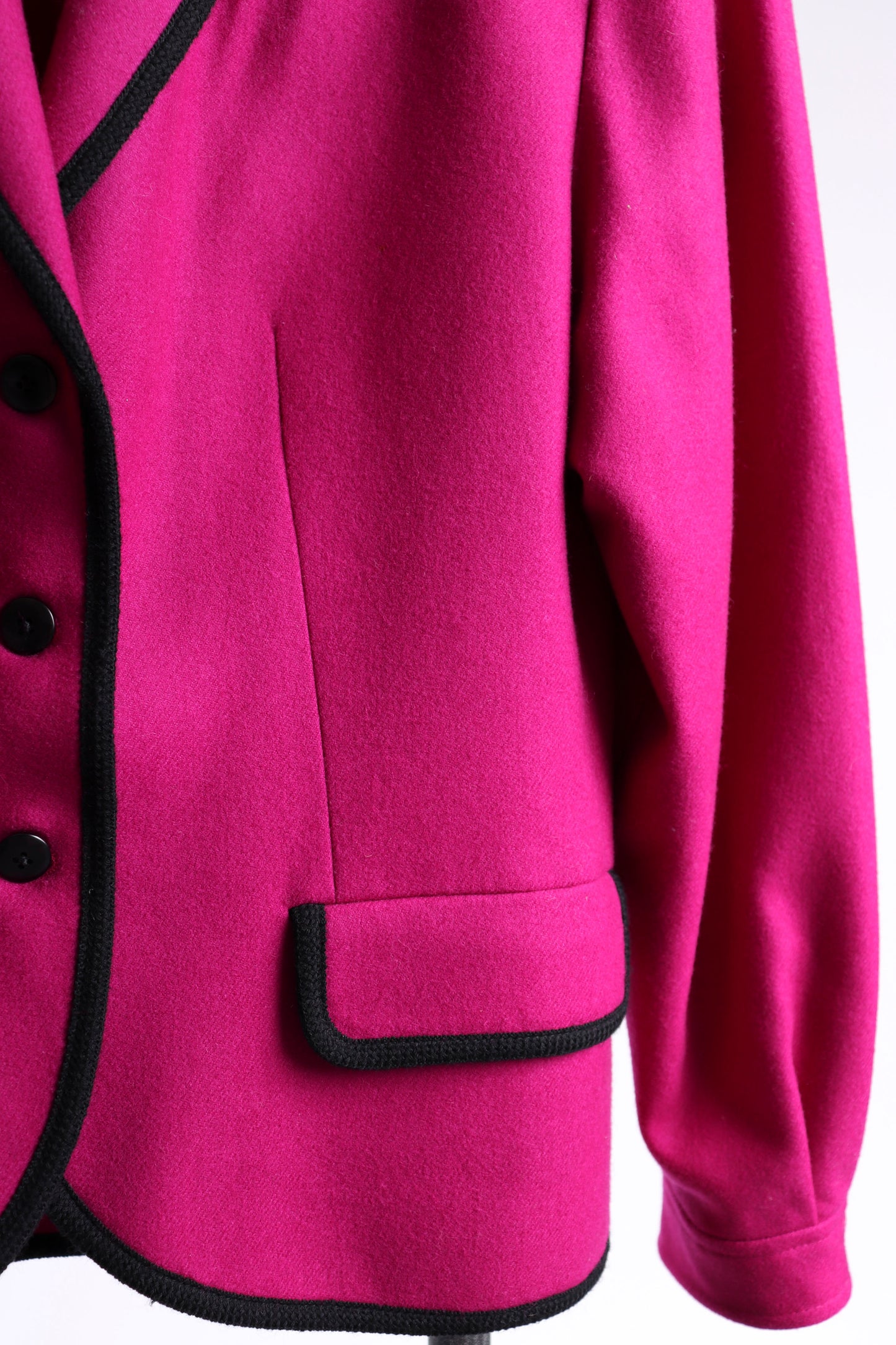 80's Jaeger Fuchsia Wool Blazer M/L