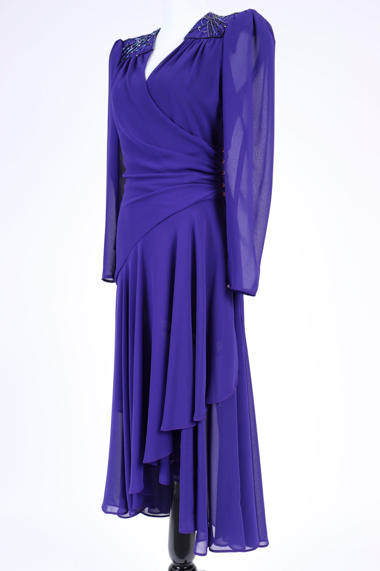 80's Purple Dress S