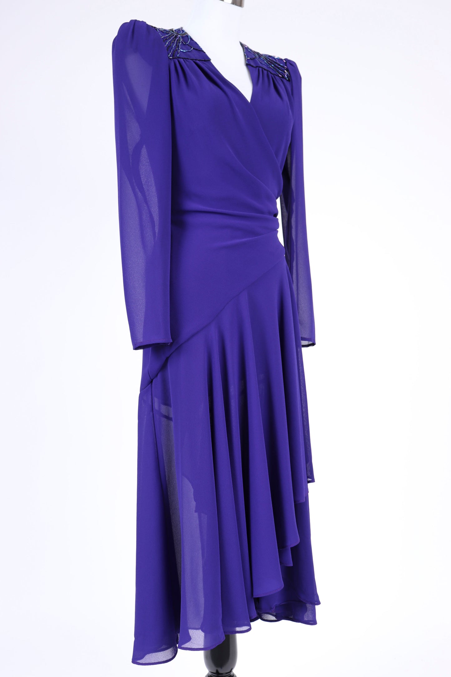 80's Purple Dress S