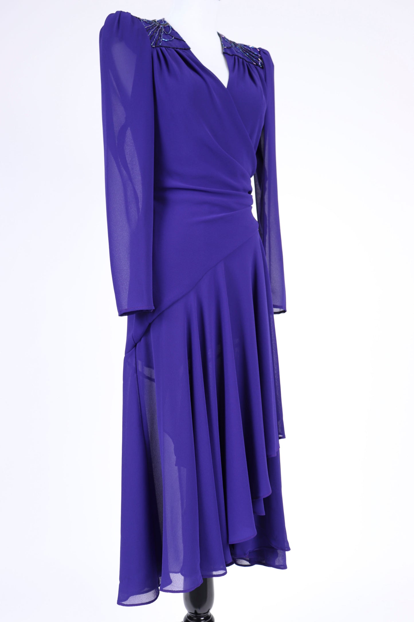 80's Purple Dress S