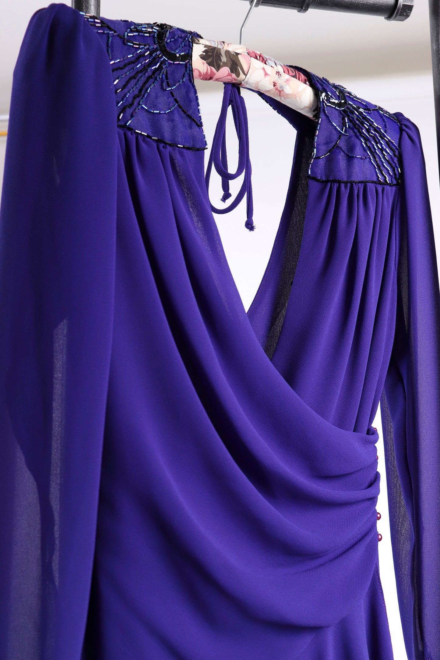 80's Purple Dress S