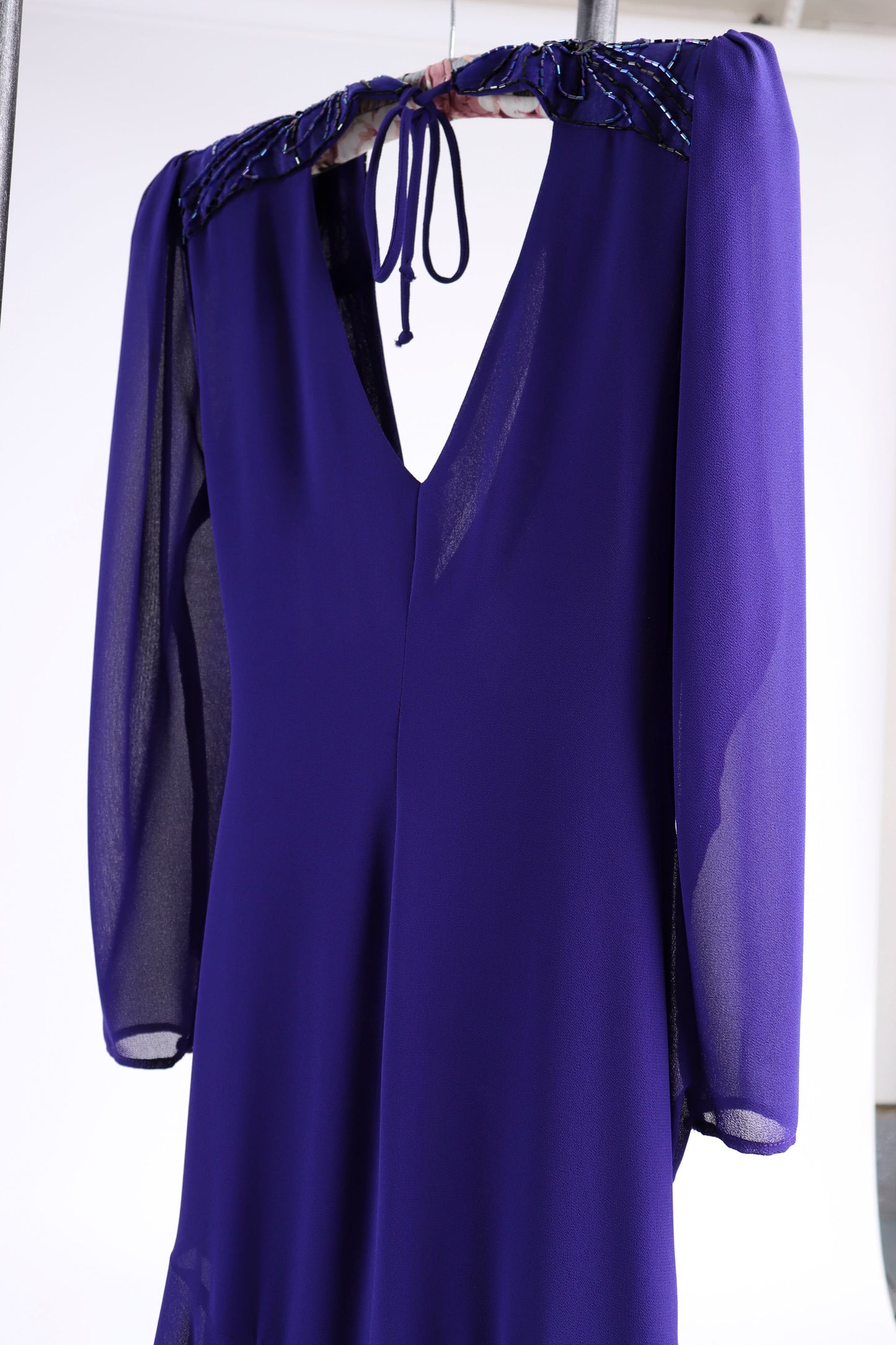 80's Purple Dress S