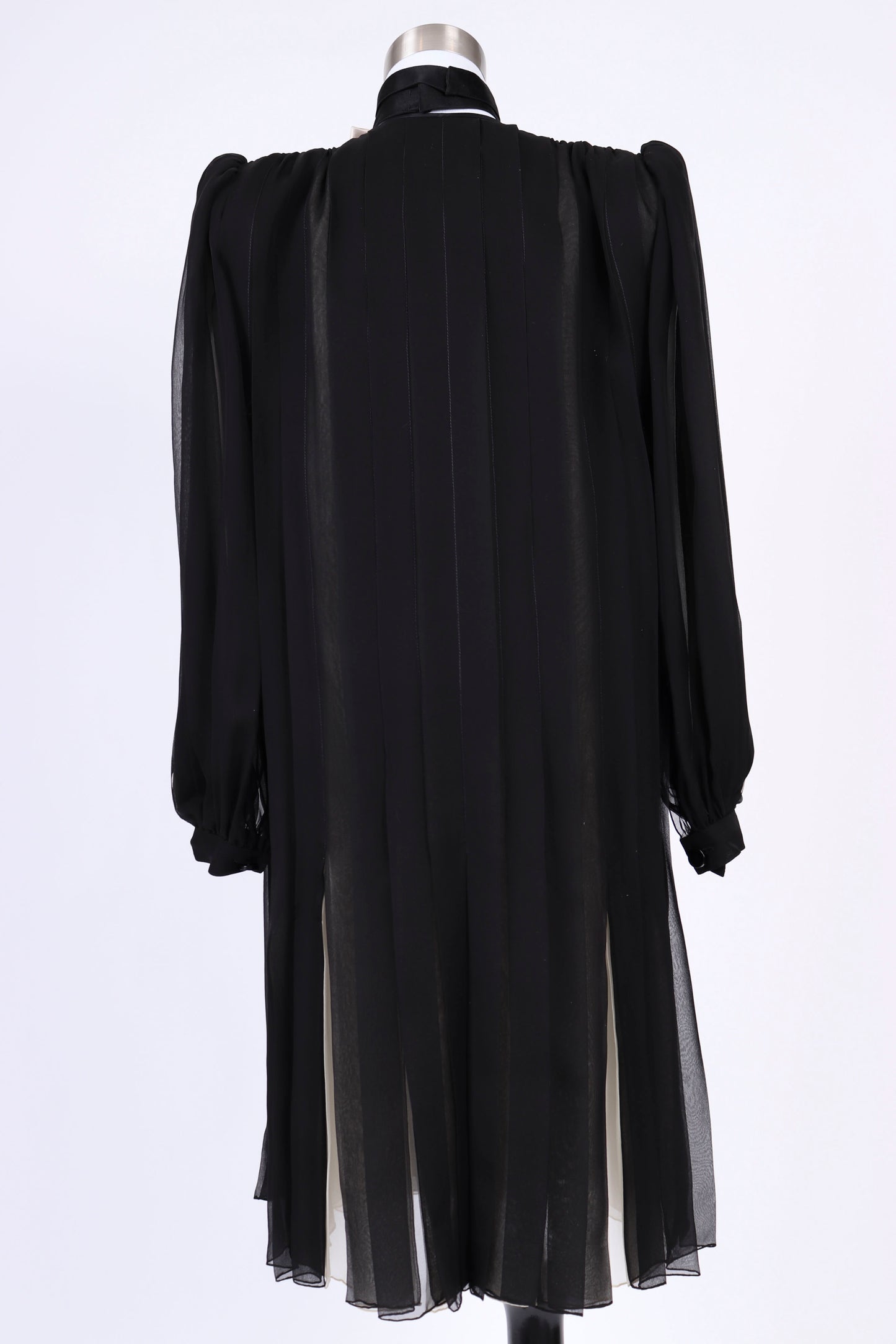 80's Galanos Silk Chiffon Tuxedo Dress XS/S