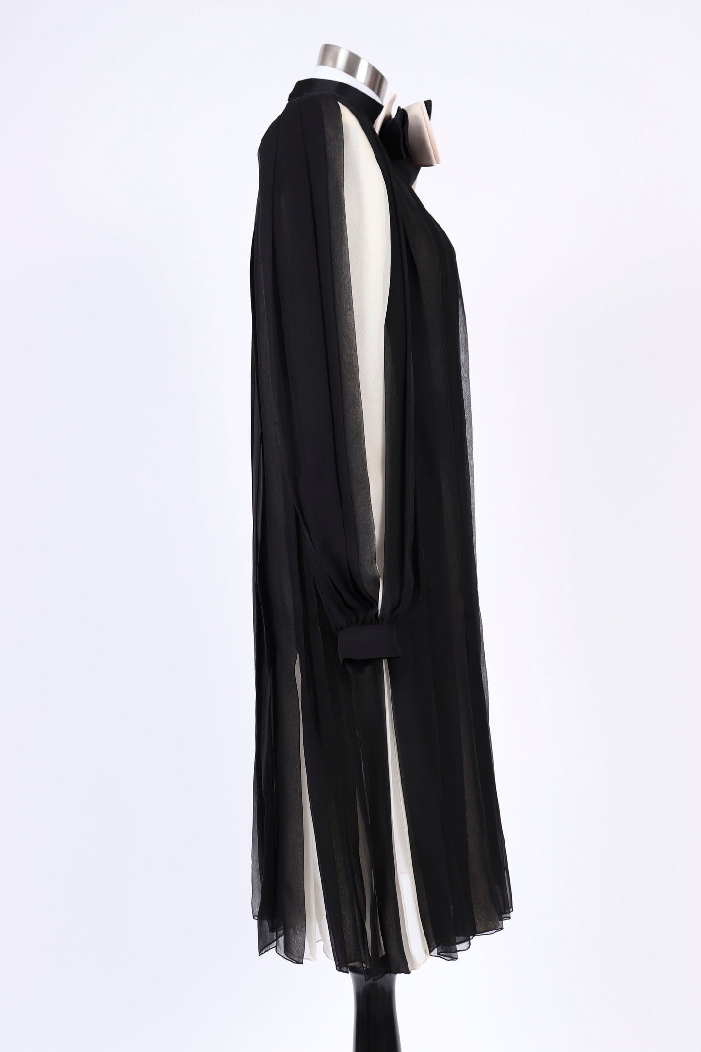 80's Galanos Silk Chiffon Tuxedo Dress XS/S