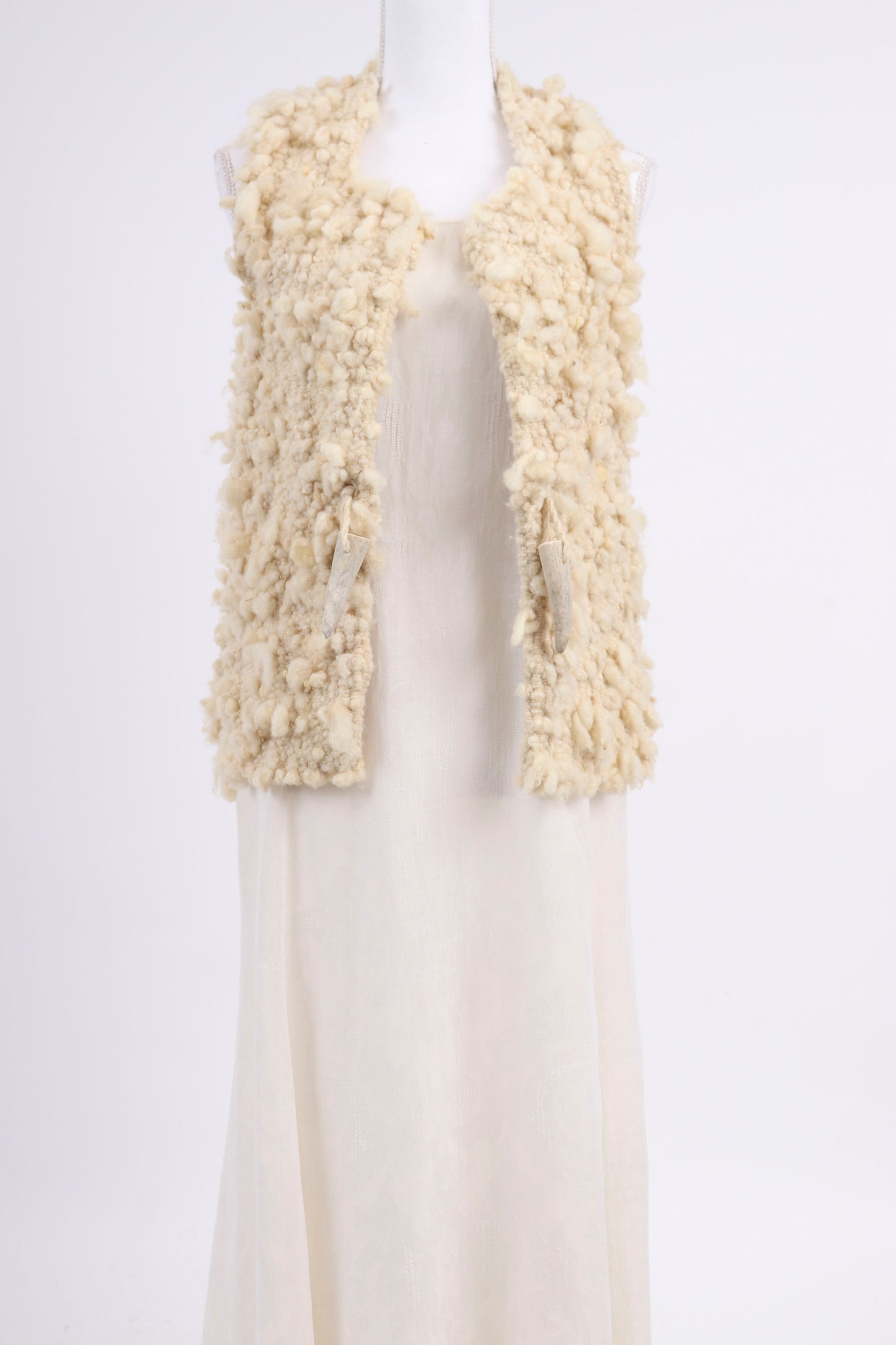 60's Chunky Knit Wool Vest XS/S