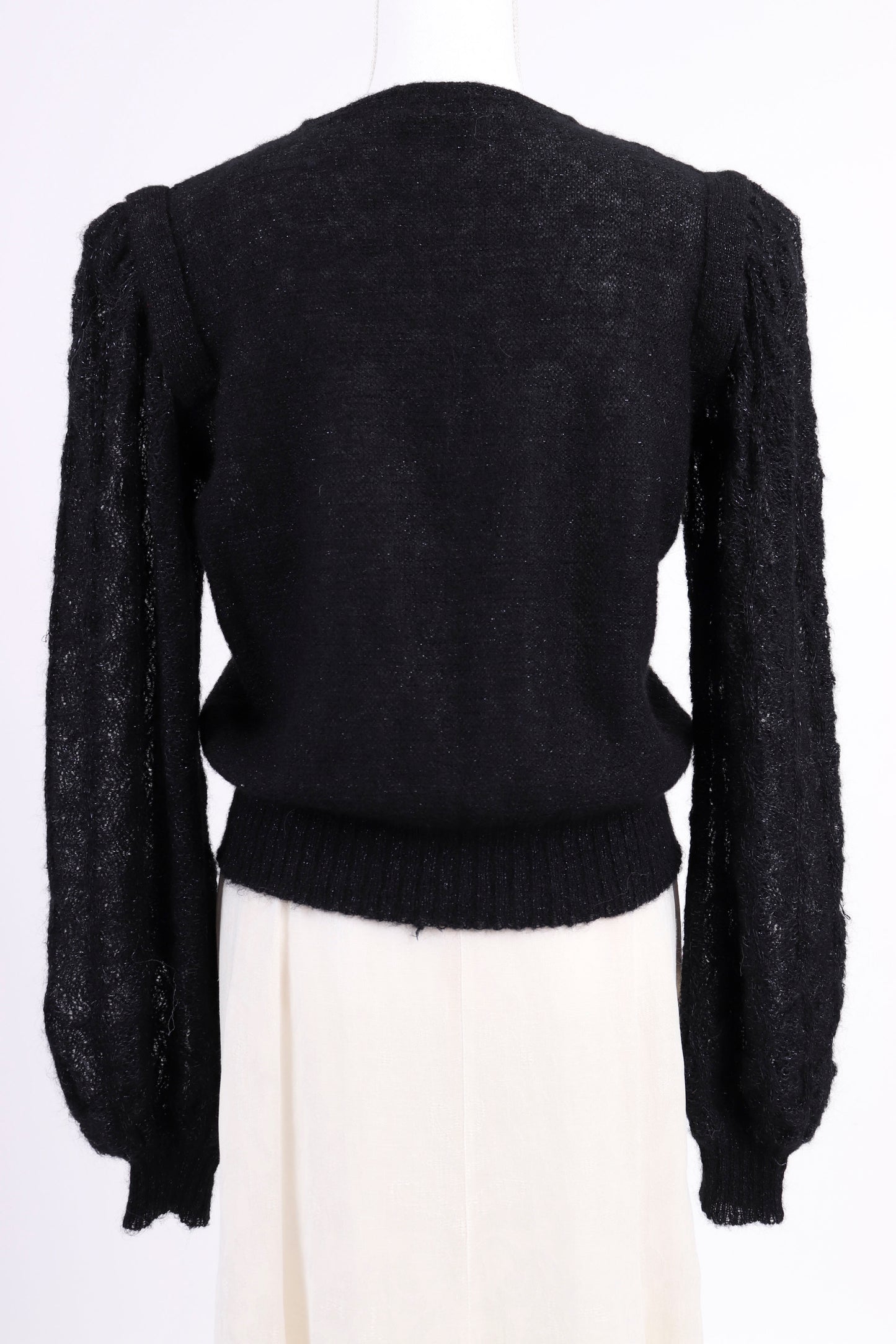 80's Black Mohair Sweater S/M