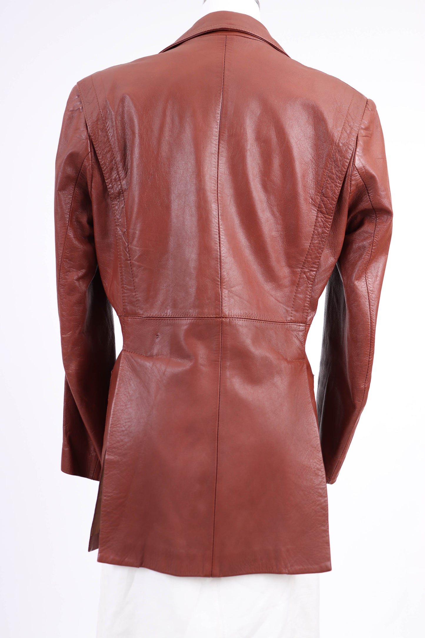 80's Brown Leather Jacket M