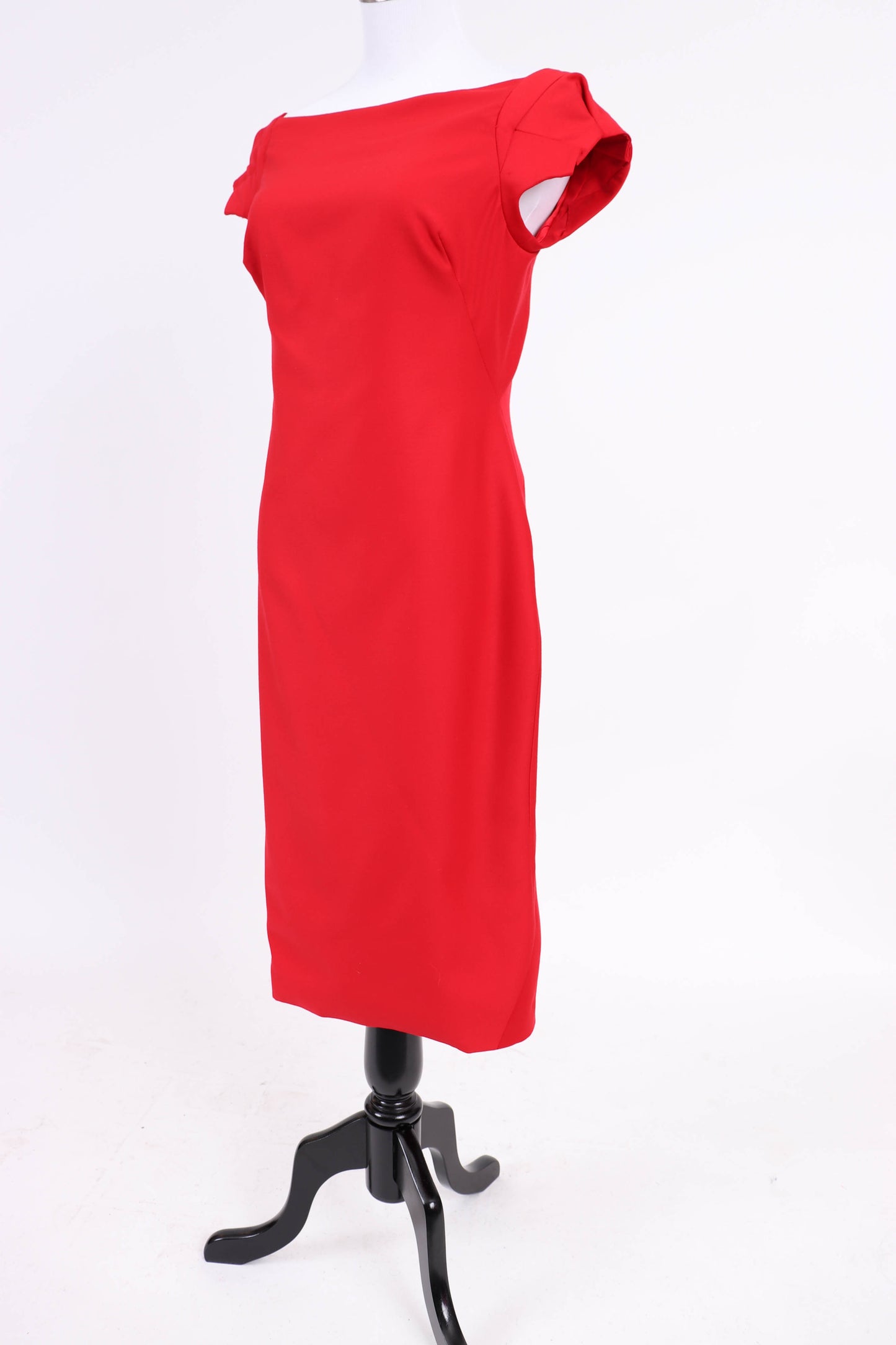 90's Red Gabardine Dress S/M
