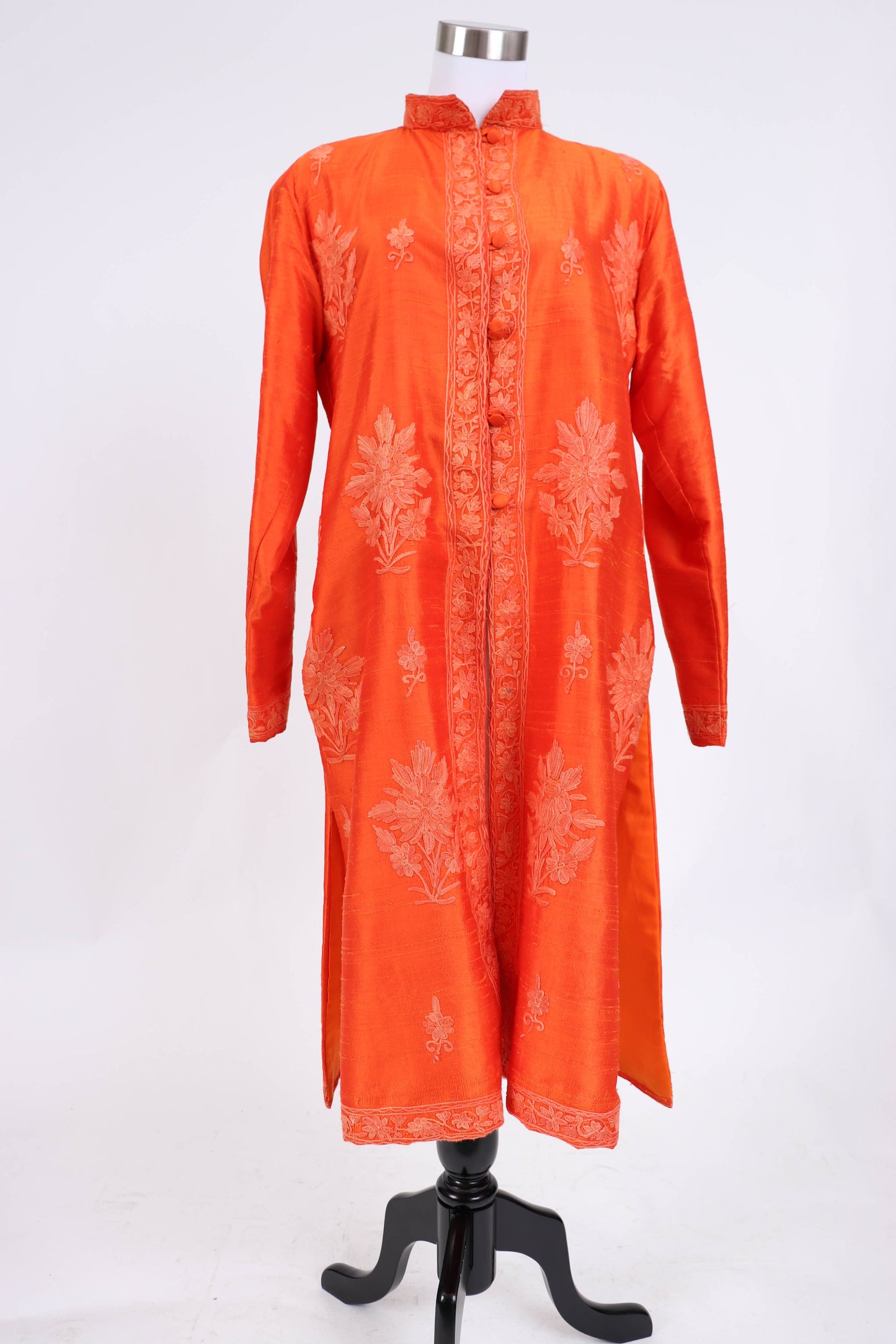 60's Orange Silk Jacket M/L
