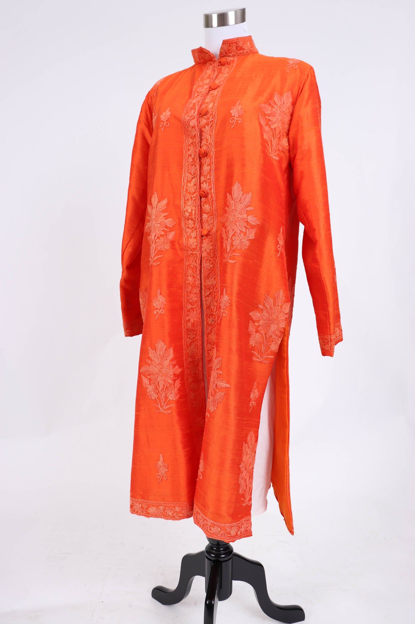 60's Orange Silk Jacket M/L
