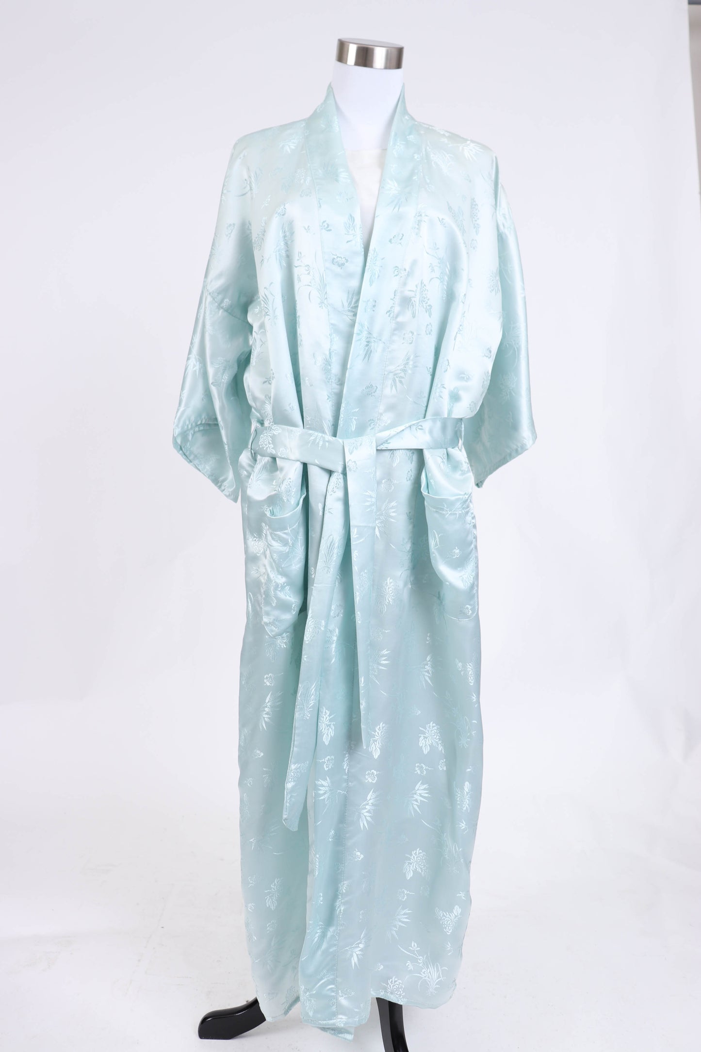 90's Silk Kimono Style Robe/Duster M