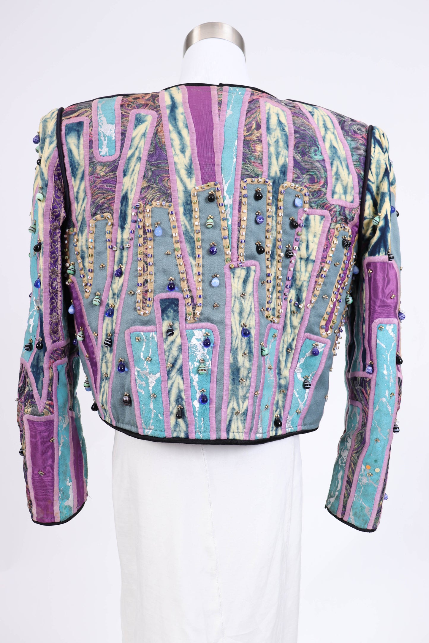 80's Patchwork Cropped Jacket S/M