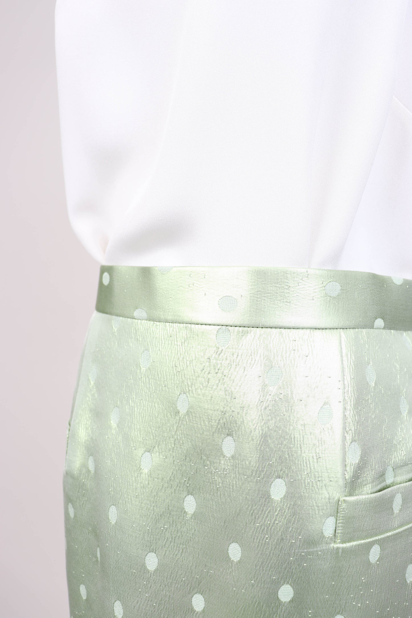 90's Green Silk Skirt S